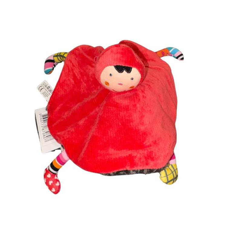 Doudou r&eacute;versible "Chaperon rouge et Louloup"