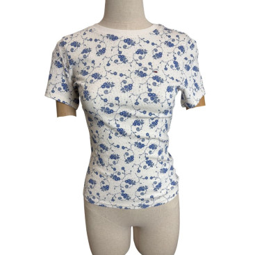 tee-shirt c&ocirc;tel&eacute;e fleurie