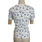 tee-shirt c&ocirc;tel&eacute;e fleurie