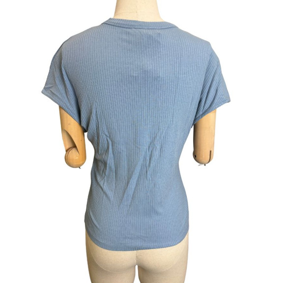 tee-shirt c&ocirc;tel&eacute;e bleu