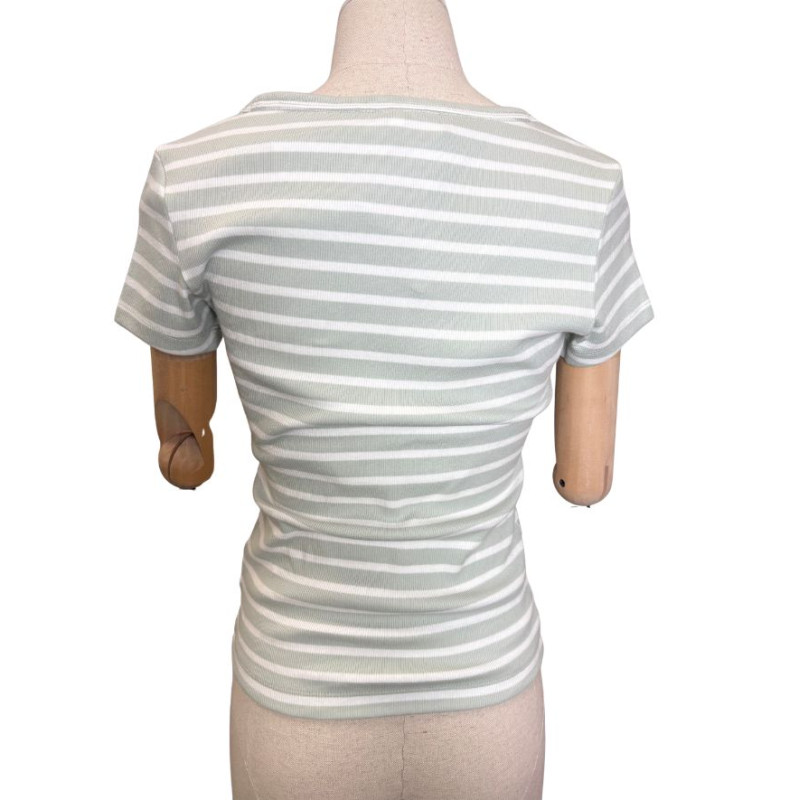 tee-shirt c&ocirc;tel&eacute;e vert d'eau