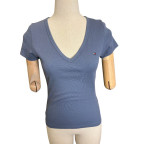 tee-shirt c&ocirc;tel&eacute;e bleu