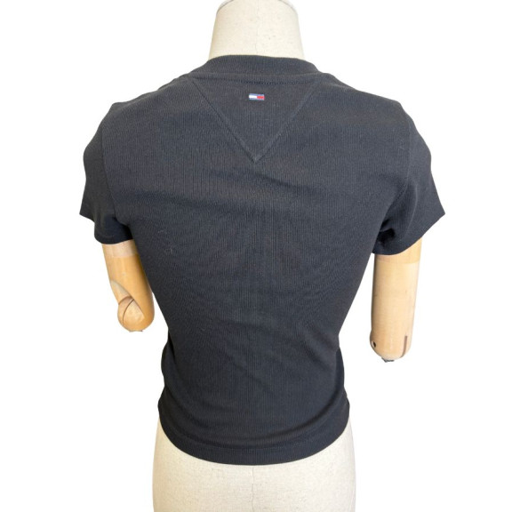 tee-shirt c&ocirc;tel&eacute;e noir