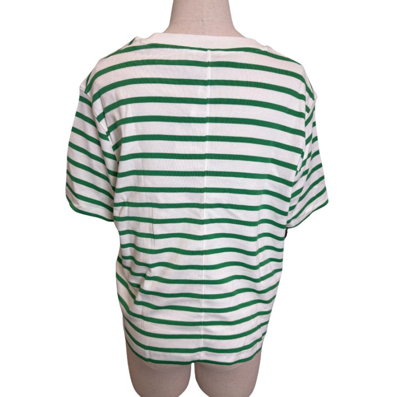 tee-shirt rayures vertes