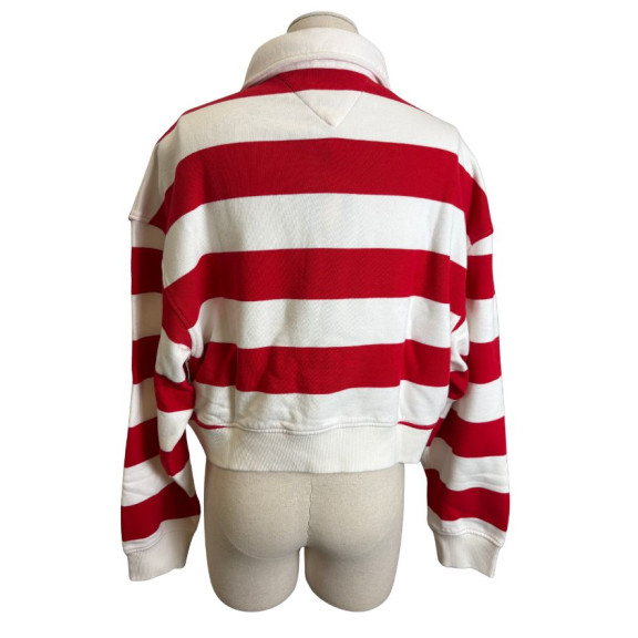 pull &agrave; col rayures rouge