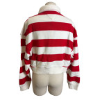 pull &agrave; col rayures rouge