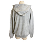 gilet &agrave; capuche gris