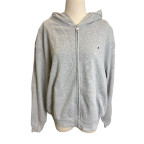 gilet &agrave; capuche gris