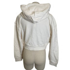 pull &agrave; capuche blanc/cr&egrave;me