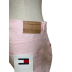 bermudas en jean rose pastel