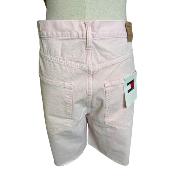 bermudas en jean rose pastel