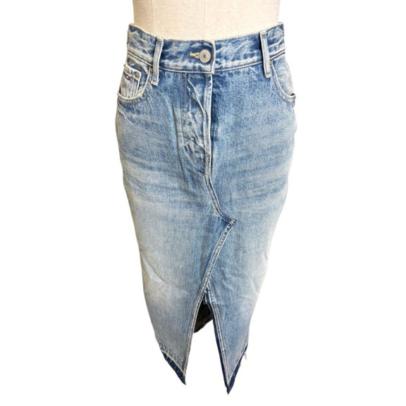 jupe longue bleu clair